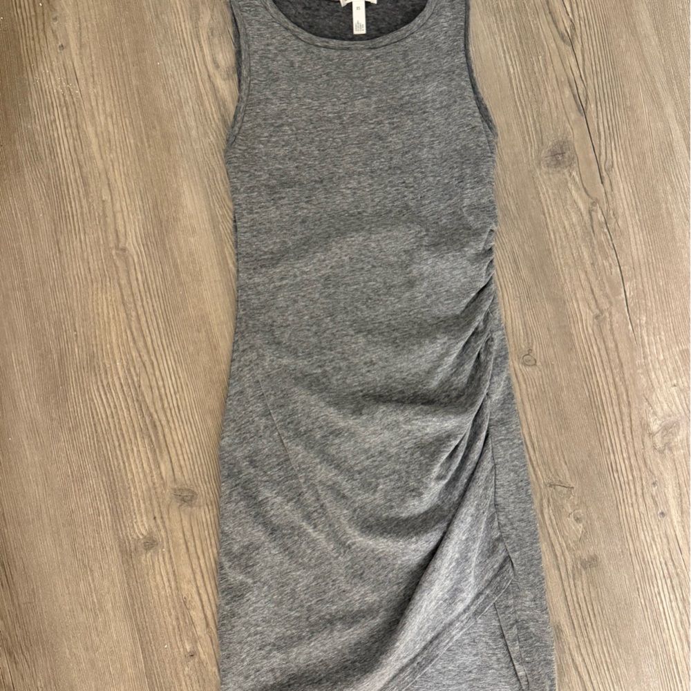 Leith Ruched Body-con Gray Mini Dress
